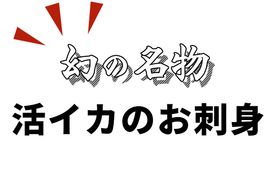 幻の名物活イカのお刺身